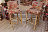 Turkish kilim covered bar stool - 309074