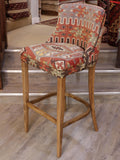 Turkish kilim covered bar stool - 309075