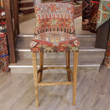 Turkish kilim covered bar stool - 309075