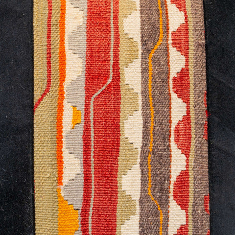 Medium contemporary classic Turkish kilim & velvet cushion - 309092-C