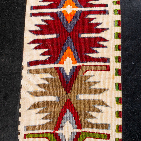 Medium contemporary classic Turkish kilim & velvet cushion - 309092-D