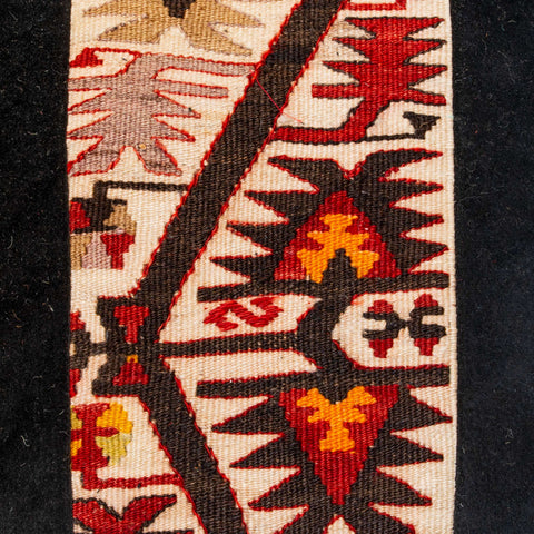 Medium contemporary classic Turkish kilim & velvet cushion - 309092-G