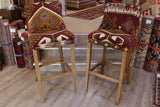 Turkish kilim covered bar stool - 309142