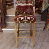 Turkish kilim covered bar stool - 309143