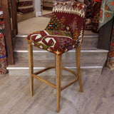 Turkish kilim covered bar stool - 309143