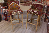 Turkish kilim covered bar stool - 309143