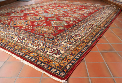 Handmade fine Afghan Kazak carpet - 309242