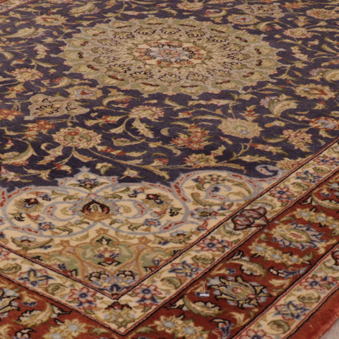 Handmade Oriental Qum wool and silk rug - 309276