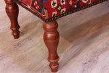 Turkish kilim covered bench stool - 309328