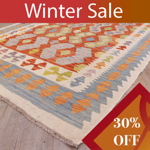 Handmade Afghan Kilim - WS309397