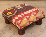 Small handmade Turkish kilim lady bug stool -309402