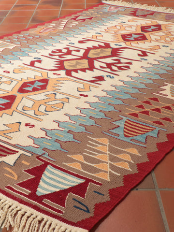 Handmade Fine Turkish Seccade Kilim rug - 309471