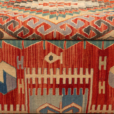 Handmade Turkish kilim Bespoke Balmoral storage seat - 309500LF