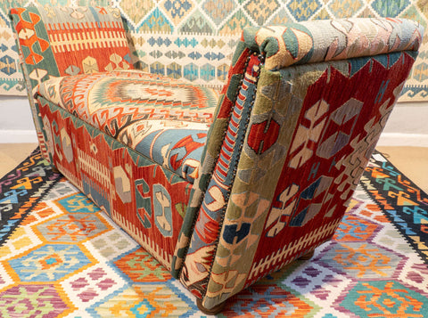 Handmade Turkish kilim Bespoke Balmoral storage seat - 309500LF