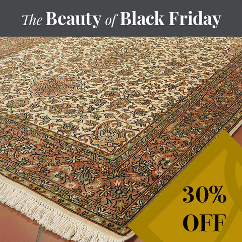 Handmade fine Kashmir silk rug - BF309515