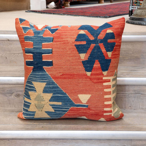 Large Handmade Turkish kilim cushion - 309673-AE