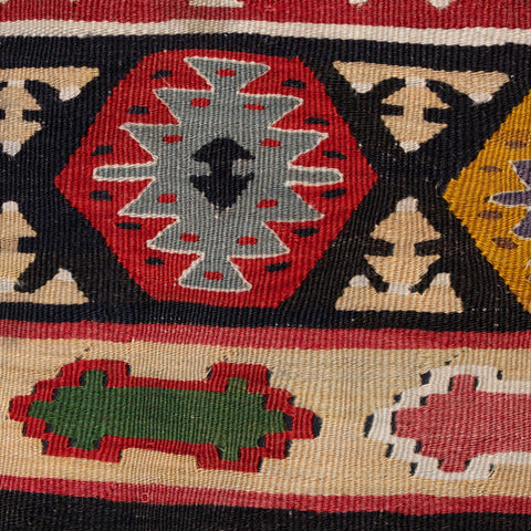 Large Handmade Turkish kilim cushion - 309673-AG