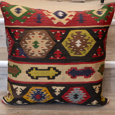 Large Handmade Turkish kilim cushion - 309673-AI