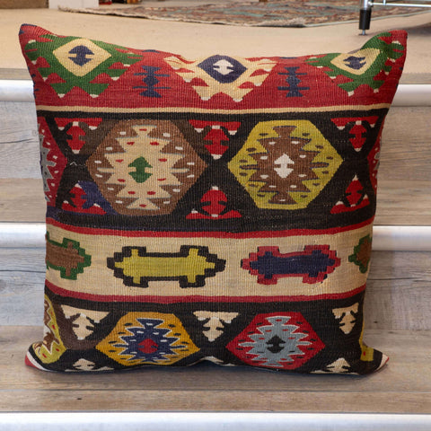 Large Handmade Turkish kilim cushion - 309673-AI