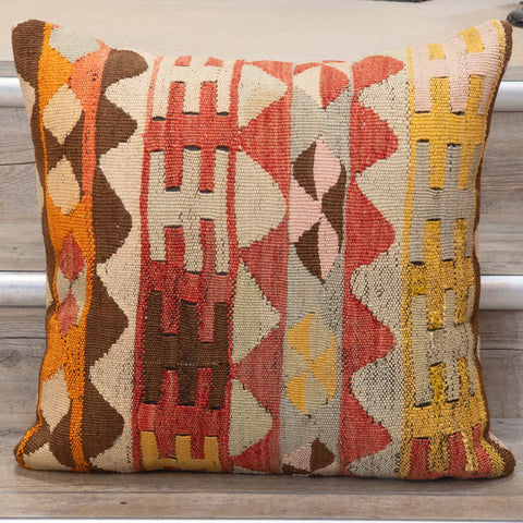 Large Handmade Turkish kilim cushion - 309673-P