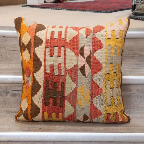 Large Handmade Turkish kilim cushion - 309673-P
