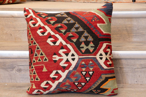 Small Handmade Turkish kilim cushion -309674-CH