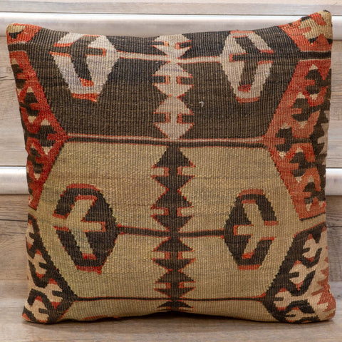 Small Handmade Turkish kilim cushion -309674-AG