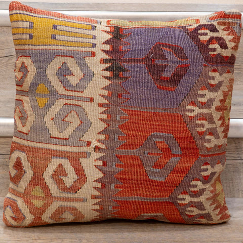 Small Handmade Turkish kilim cushion - 309674-AI