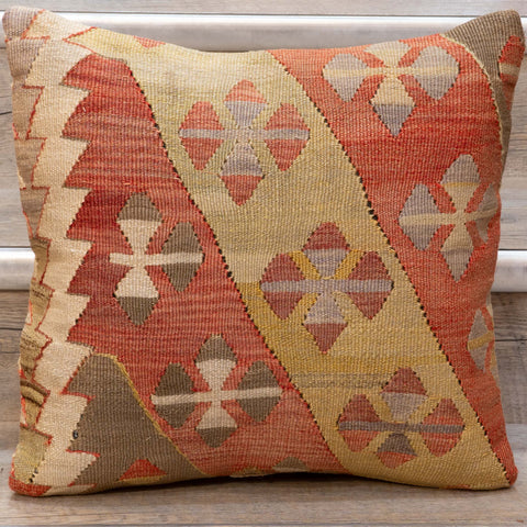 Small Handmade Turkish kilim cushion - 309674-AL