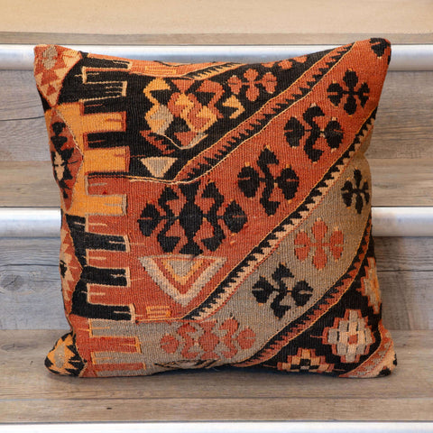 Small Handmade Turkish kilim cushion -309674-AS