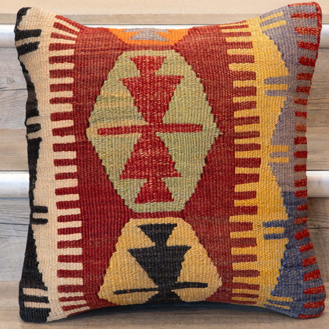 Small Handmade Turkish kilim cushion -309674-BD