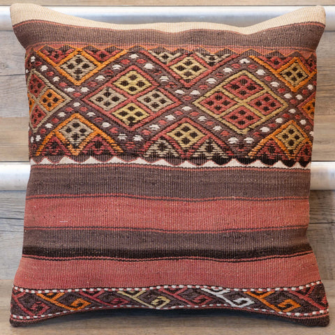 Small Handmade Turkish kilim cushion -309674-BE