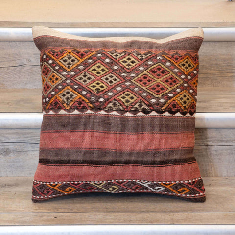 Small Handmade Turkish kilim cushion -309674-BE