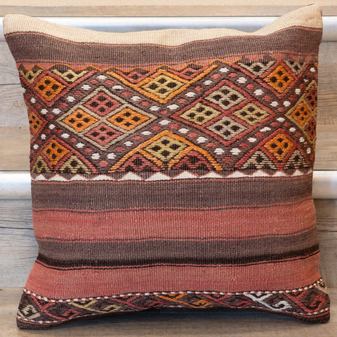 Small Handmade Turkish kilim cushion -309674-BG