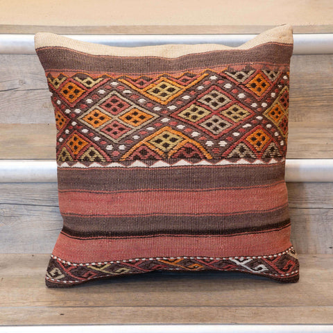 Small Handmade Turkish kilim cushion -309674-BG