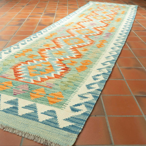 Handmade Afghan Kilim medium runner - 309741