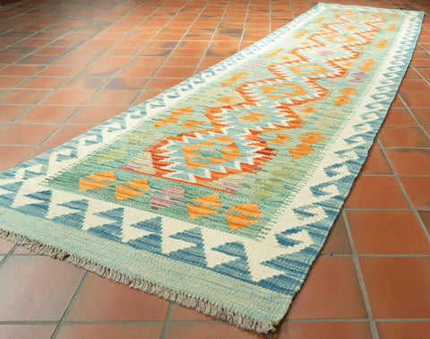Handmade Afghan Kilim medium runner - 309741