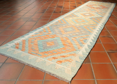 Handmade Afghan Kilim medium runner - 309745