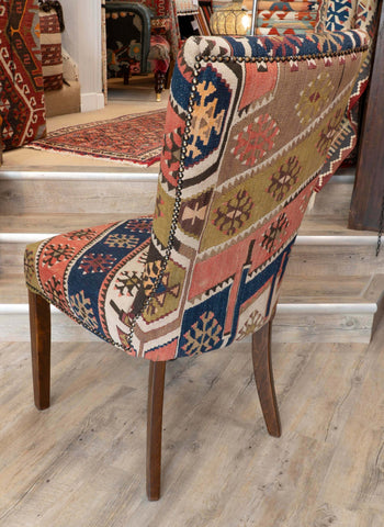 Handmade Turkish kilim Dining Chairs- 309801 pair B