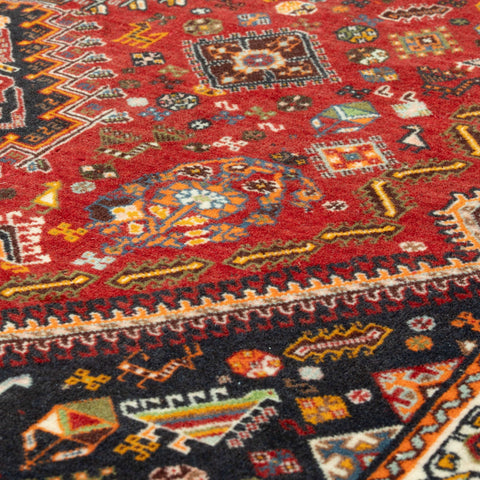 Handmade vintage fine Qashqai rug - 309820