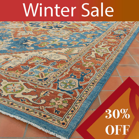 Handmade Afghan Heriz carpet - WS309821