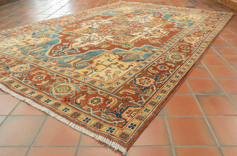 Handmade Afghan Heriz rug - 309823
