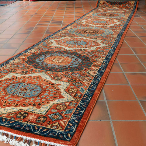 Handmade Afghan Mamluk long runner - 309826