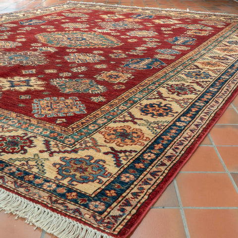 Handmade fine Afghan Kazak carpet - 309831