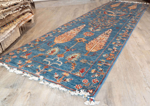 Handmade Afghan Sultani short runner - 309864
