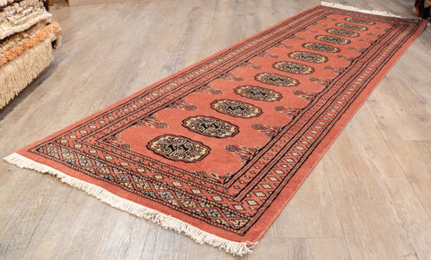 Handmade Pakistan Bokhara short runner - 309920