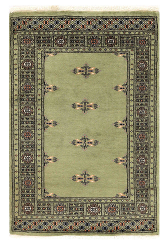 Handmade Butterfly design Bokhara rug - ENR309952