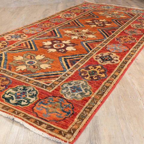 Handmade Afghan Choeb Rang wide runner - 310001