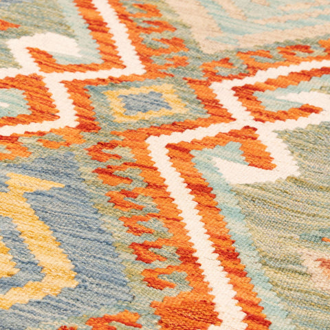 Handmade Afghan Kilim short runner - 310207