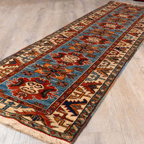 Handmade Afghan Shirvan short runner - 310350